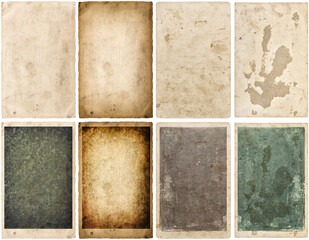 PNG old paper sheets and photo frames isolated on transparen background
