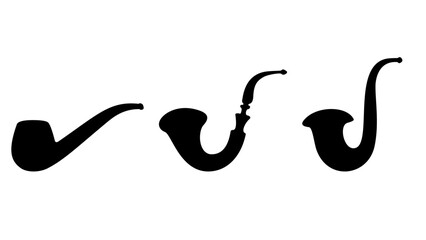 Smoking pipe silhouette