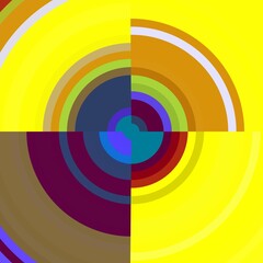 Obraz premium Colorful circles, swirls, round lines, target, abstract background