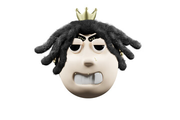 Cartoon, Rapper, music, Dj, animal, 3D, icon, art