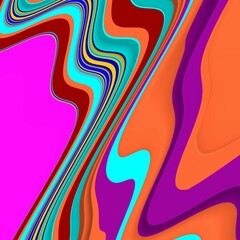 Multicolored waves, fluid lines, rainbow, decorative forms, abstract background