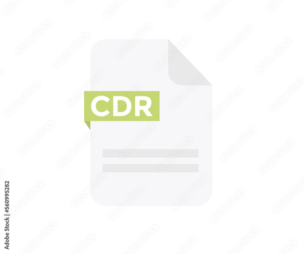Poster file format cdr logo design. document file icon. element for applications, web sites & data services
