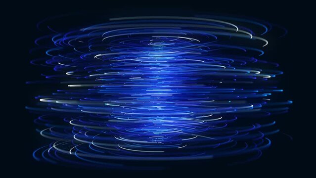 Spinning Lines Background/ 4k animation of an abstract slow motion technology background of spinning lines