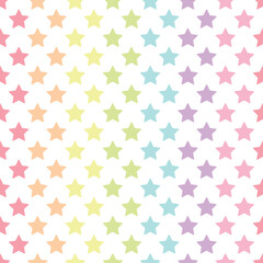 rainbow star seamless pattern, PNG illustration with transparent background