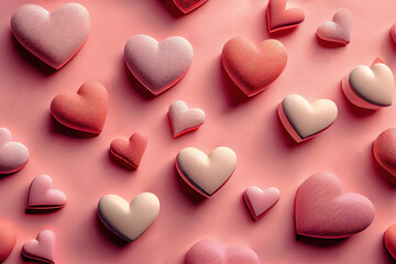 Background of hearts for Valentine's day