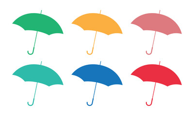 Fototapeta na wymiar Umbrella vector set design. Modern vector icon design template illustration