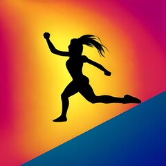 silhouette of a jumping person