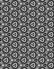 Adult Geometric Pattern Coloring Pages. Coloring book, seamless colouring page for adults.