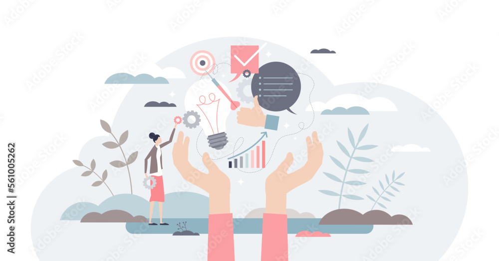 Aufkleber skills set as ability and competence to work performance tiny person concept, transparent background