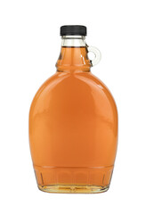 Maple syrup bottle isolated on white background