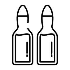 Medical ampoules vector, sealed vial for vaccination