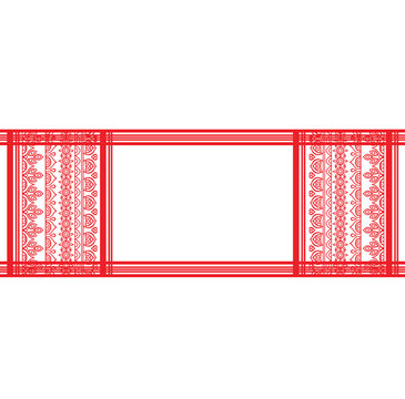 gamosa textile pattern. gamosa or gamusa is an article of significance for the indigenous people of Assam, India. It is generally a white rectangular piece of cloth