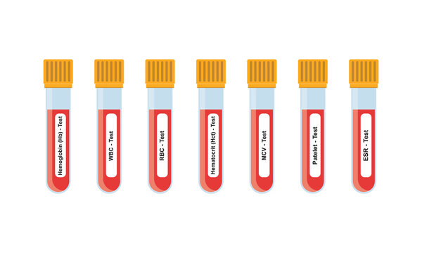 Complete Blood Count Concept Design. Vector Illustration.