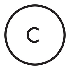 Naklejka premium circumference line icon