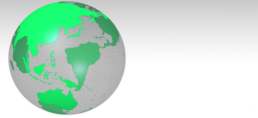 3D illustration earth globe world