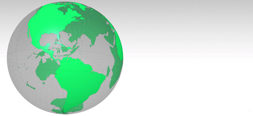 3D illustration earth globe world