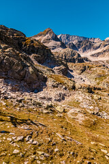 Beautiful alpine summer view at the famous Weisssee Gletscherwelt, Uttendorf, Salzburg, Austria