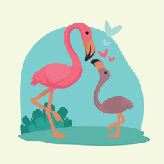 flamengos mom and baby