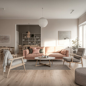 modern living room with sofa furniture window decoration house