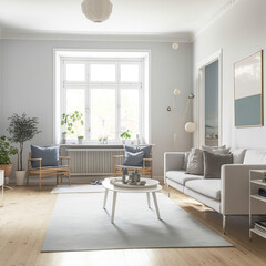 modern living room with sofa furniture window decoration house