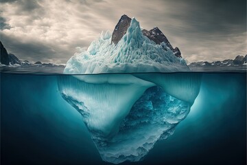 the tip of an iceberg, ai generated