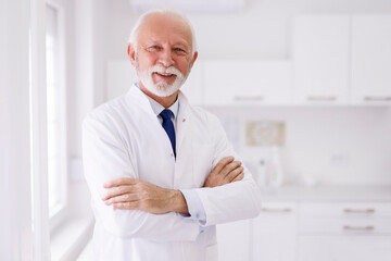 Portrait of senior male doctor