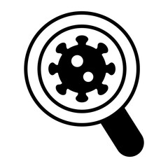 Obraz premium Viral coronavirus inside the magnifier, infectious disease