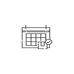  calendar icon illustration sign solid art icon isolated on white background.  filled symbol in a simple flat trendy modern style for your website design, logo, and mobile app
