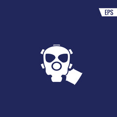 gas mask vector icon illustration sign solid art icon isolated on white background.  filled symbol in a simple flat trendy modern style for your website design, logo, and mobile app