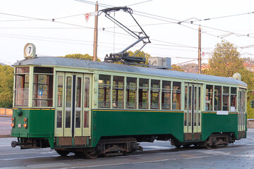 Fototapeta na wymiar Classic tram in Turin, Italy