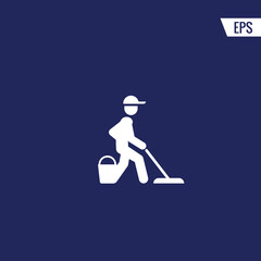 mopping vector icon illustration sign solid art icon isolated on white background.  filled symbol in a simple flat trendy modern style for your website design, logo, and mobile app
