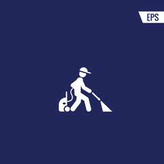 vacuum cleaning vector icon illustration sign solid art icon isolated on white background.  filled symbol in a simple flat trendy modern style for your website design, logo, and mobile app
