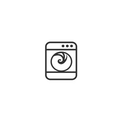 washing machine vector icon illustration sign solid art icon isolated on white background.  filled symbol in a simple flat trendy modern style for your website design, logo, and mobile app
