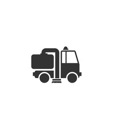 waste truck vector icon illustration sign solid art icon isolated on white background.  filled symbol in a simple flat trendy modern style for your website design, logo, and mobile app

