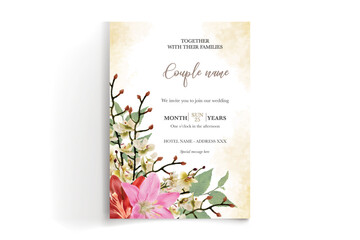 wedding invitation card floral design