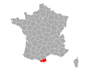 Karte von Pyrenees-Orientalis in Frankreich