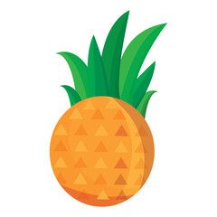 Isolated colored pineapple sketch icon Vector