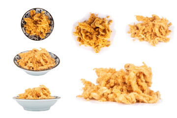 shredded pork thai isolated  on white background