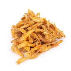 Crispy Small Fish isolated on white background