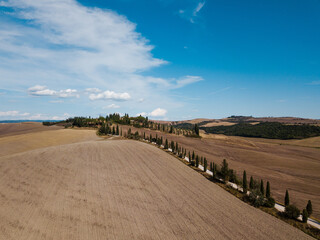 Fototapeta na wymiar The most iconic Tuscany landscapes in Italy - citadels, wineries and fields