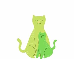Colorful cats background image