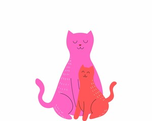 Colorful cats background image