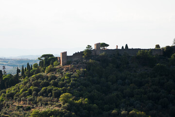 Fototapeta na wymiar The most iconic Tuscany landscapes in Italy - citadels, wineries and fields