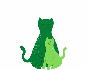 Colorful cats background image