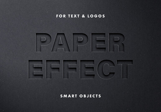 Cutout Paper Text Effect Mockup