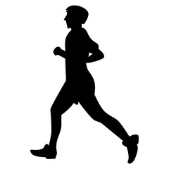 Fototapeta na wymiar Running people silhouette vector design