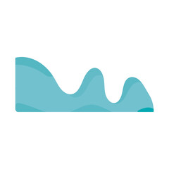 Isolated colored sea wave sketch icon Vector