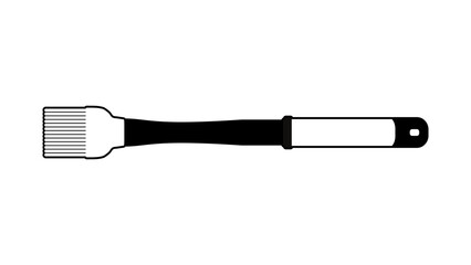 The best BBQ Basting Brush, simple black flat icon, isolated on white background. Vector illustration in trendy style. Editable graphic resources for many purposes. 