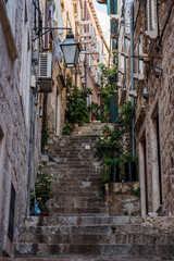 Fototapeta na wymiar The amazing sea side citadel of dubrovnik, Croatia during summer time