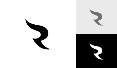 Obraz na płótnie Canvas Letter R monogram logo design vector for apparel company